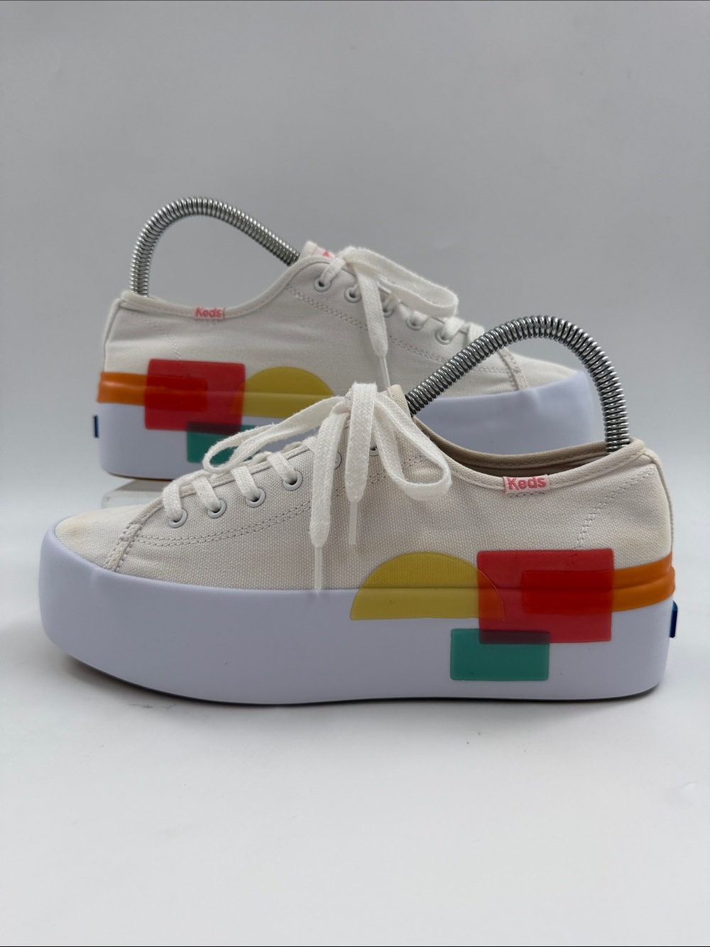 Keds 60's Inspired Triple Up Blocked Rubber Sneaker Style WF66390 Women's Size 7